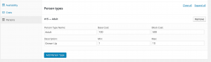 Screenshot of WooCommerce Bookings Person settings